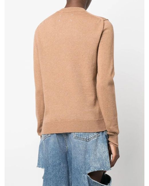 Maison Margiela Natural Crew-Neck Cashmere Jumper