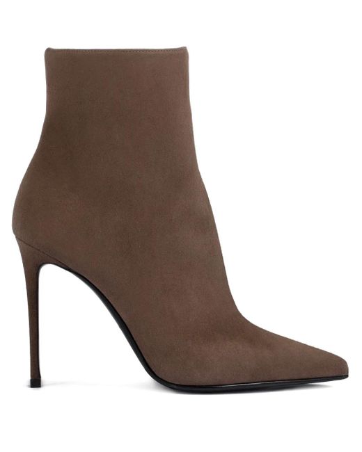 Bottines Eva 100 Mm En Daim À Bout Pointu Le Silla en coloris Brown