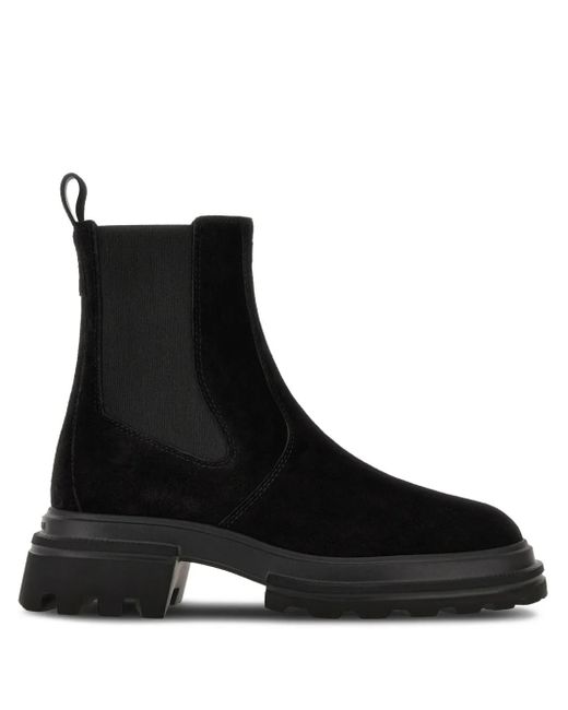 Hogan Black Chelsea-Boots Mit Einsätzen