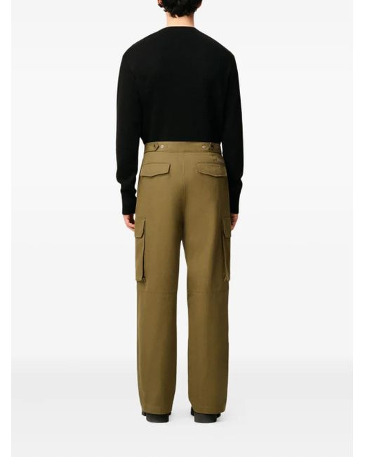 Pantaloni Con Tasche Cargo di AMI in Green da Uomo