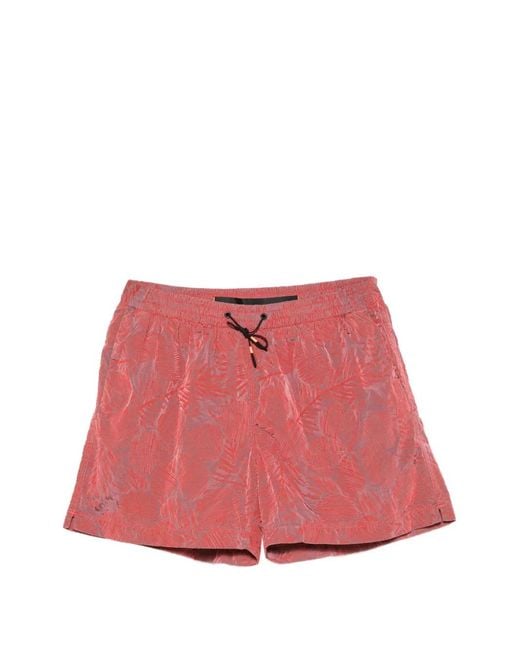 Rrd Red Drawstring Swim Shorts for men