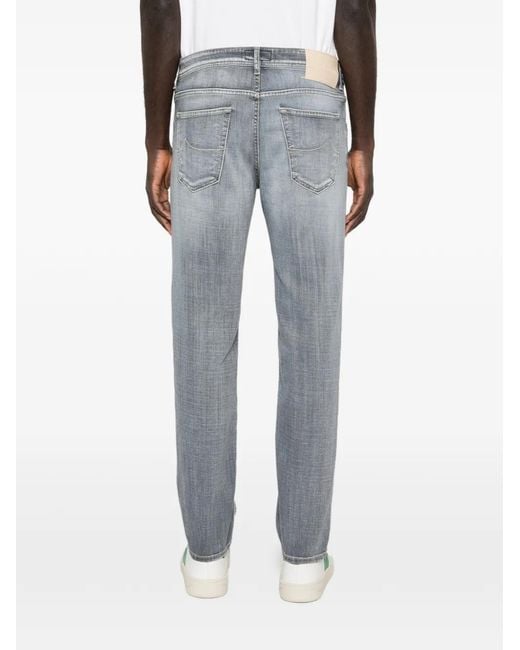 Jacob Cohen Gray Button-Fastening Jeans for men
