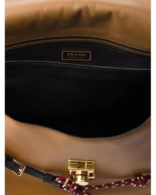 Prada Brown Large Soft Sound Shoulder Bag