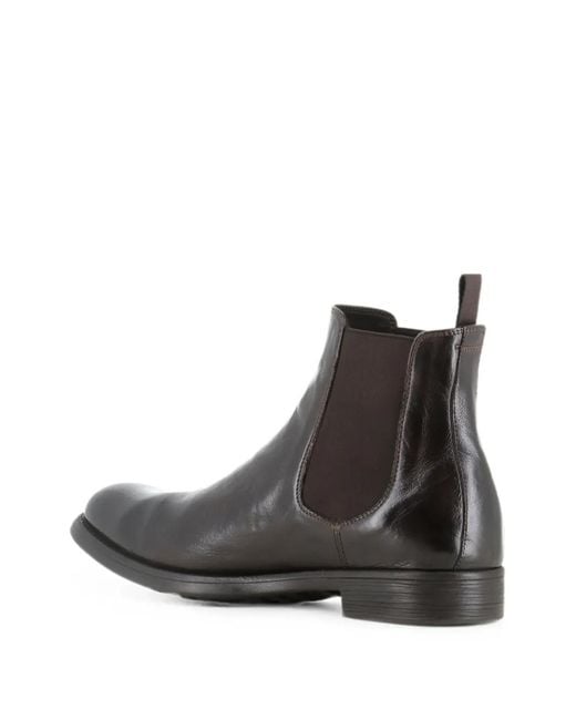 Officine Creative Gray Elasticated-Panel Pull-Tab Boots for men