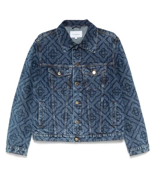 Casablanca Blue Laser Monogram Denim Jacket for men