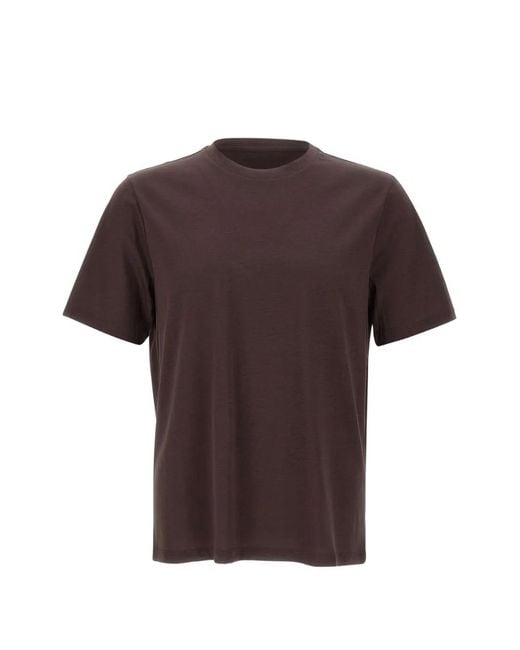 Kangra Brown Crew-Neck Short-Sleeve T-Shirt for men