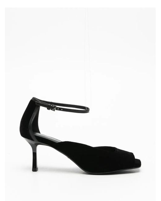 Lola Cruz White Qelina Ankle-Strap Peep-Toe Pumps
