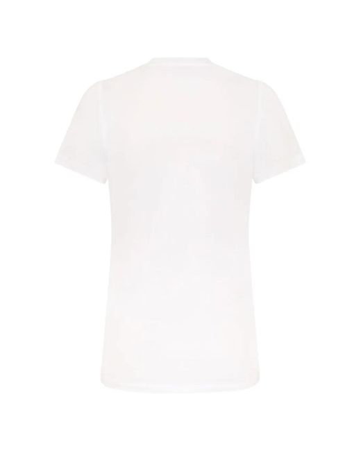 Maison Common White Palm Tree Embroidered T-Shirt