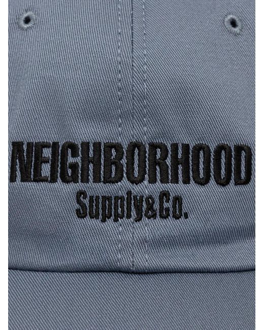 Neighborhood Blue Embroidered Baseball Cap for men