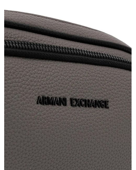 ARMANI EXCHANGE Black Zip-Fastening Belt Bag for men