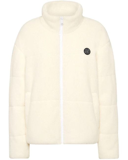 Philipp Plein Natural Sherpa Puffer Jacket