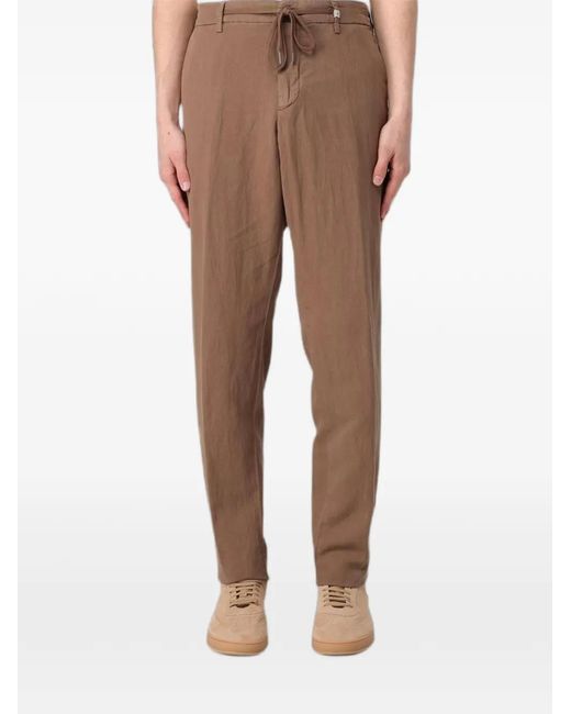 Myths Brown Pantalon Droit À Lien De Resserrage for men