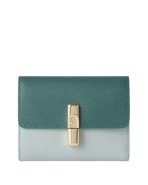 Furla Blue S Compact Logo-Plaque Wallet