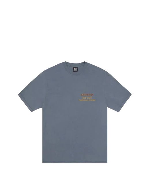 Stussy Blue Short-Sleeve T-Shirt for men