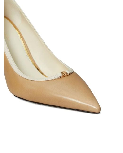 Tory Burch Natural Double T Buckle Pump