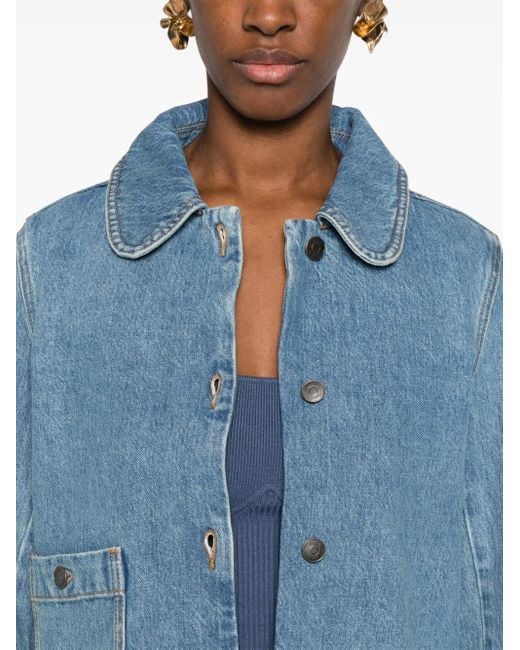 Ba&sh Blue Tiny Denim Jacket