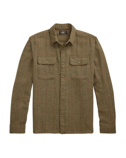 Camicia Grayson A Quadri di RRL in Green da Uomo