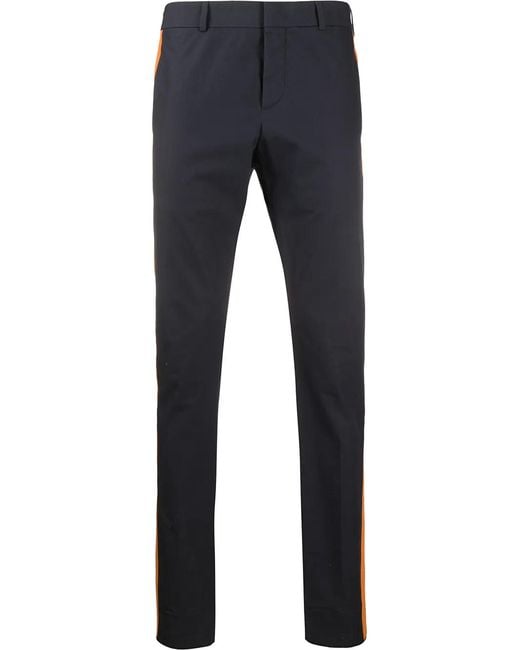 Valentino Garavani Blue Contrast Panel Trousers for men