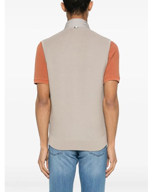 Herno Gray Panelled Padded Gilet for men