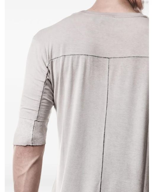 Thom Krom Gray Seam-Detail T-Shirt for men