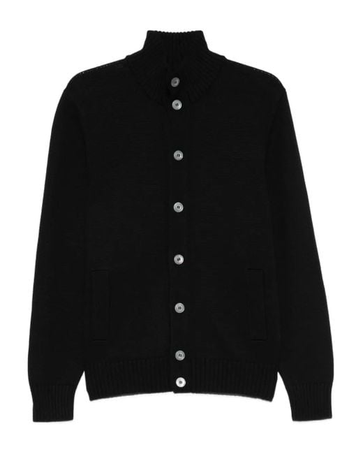 Fileria Black Buttoned Cardigan for men
