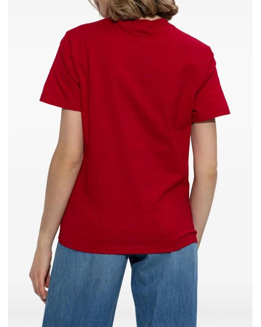 Versace Red Logo-Print T-Shirt