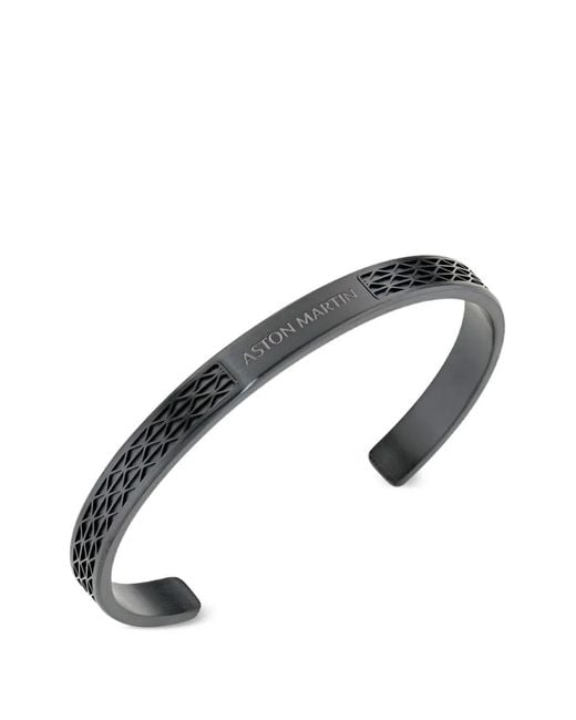 Aston Martin Watches White Engraved-Pattern Bangle for men