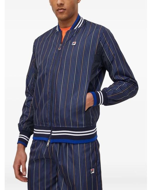 Striped logo jacket Fila de hombre de color Blue