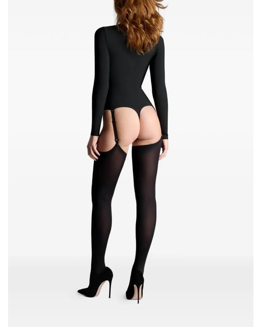 Maison Close Black Nuit Infinie Thong Bodysuit
