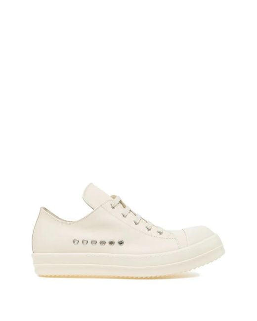 Rick Owens White Extreme Low-Top Sneakers for men