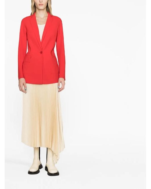 Herno Red First Act Single-Breasted Blazer