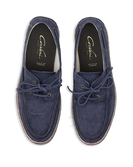 Corvari Blue 1933 Velour Loafers