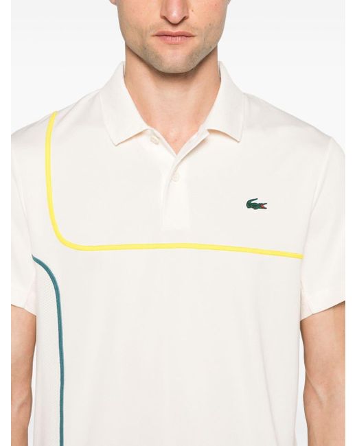 Lacoste Natural Logo-patch Textured Polo Shirt for men