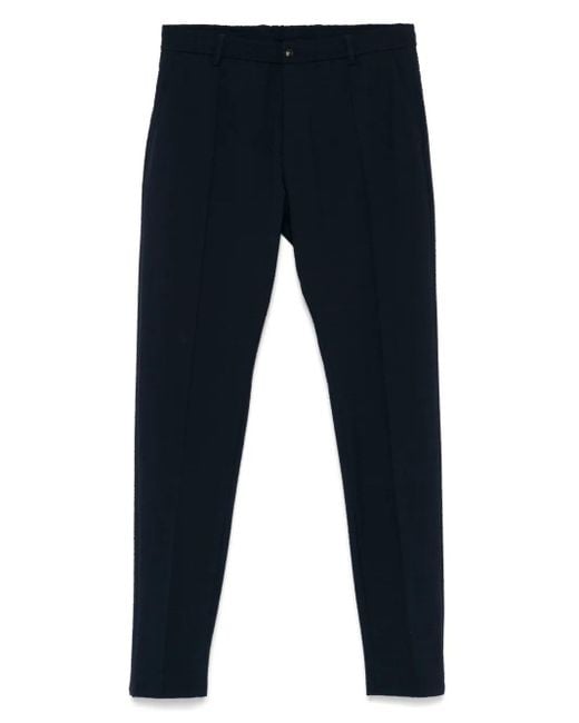 Emporio Armani Blue Piped-Trim Trousers for men