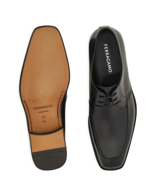 Derbies Ferragamo pour homme en coloris Black