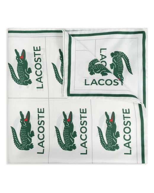 Foulard Con Ricamo di Lacoste in Green