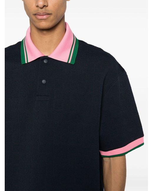Gucci GG Supreme jacquard Polo Shirt in Blue for Men Lyst UK