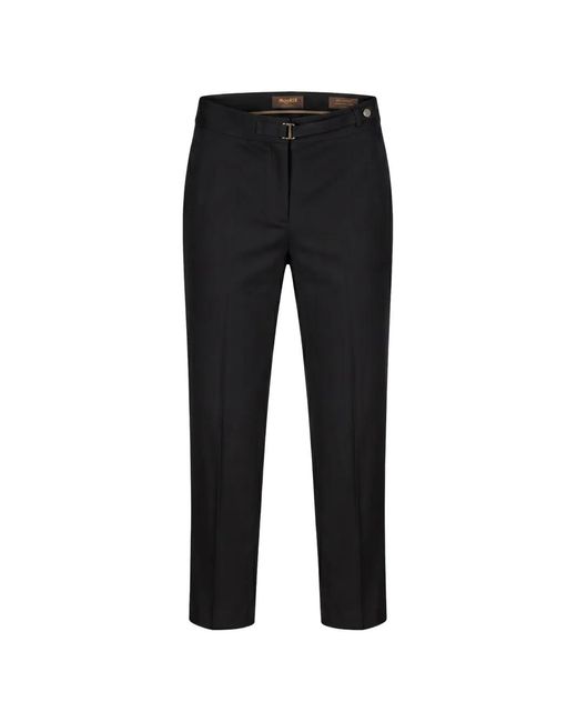 Moorer Black Buckle-Detail Tailored Trousers