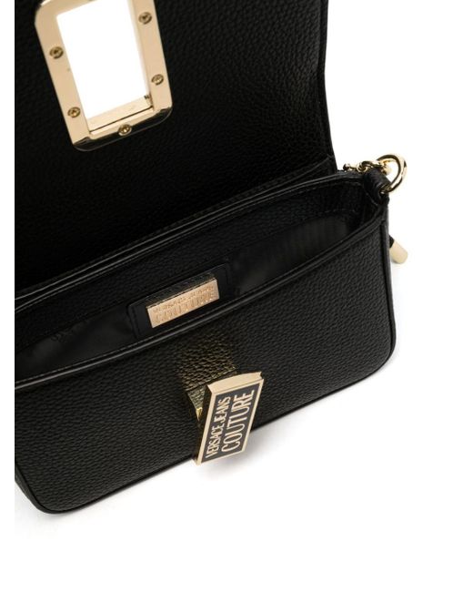 Versace Black Logo-plaque Faux-leather Shoulder Bag