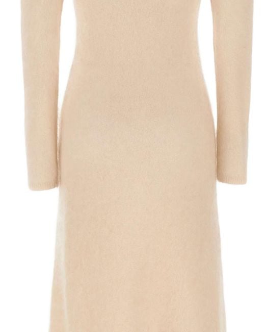 THE GARMENT Natural Roma Long-Sleeve Boat-Neck Maxi Dress