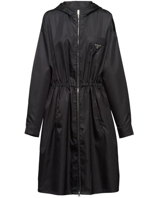 Prada Re-Nylon Regenjas in het Black