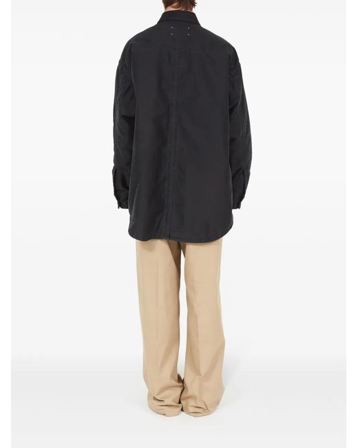 Maison Margiela Blue Long-Sleeve Cotton Shirt for men