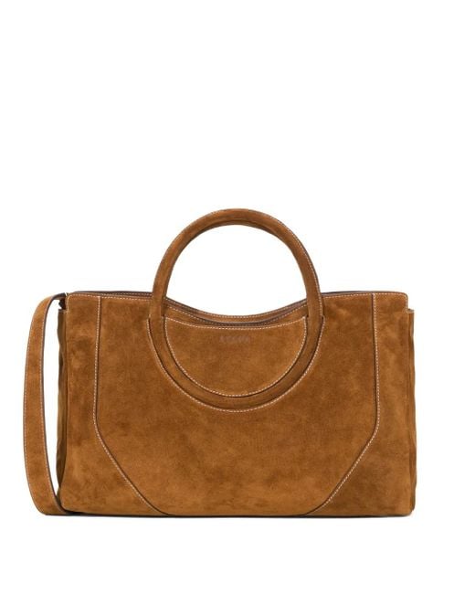 Staud Maude Suede Tote Bag Brown