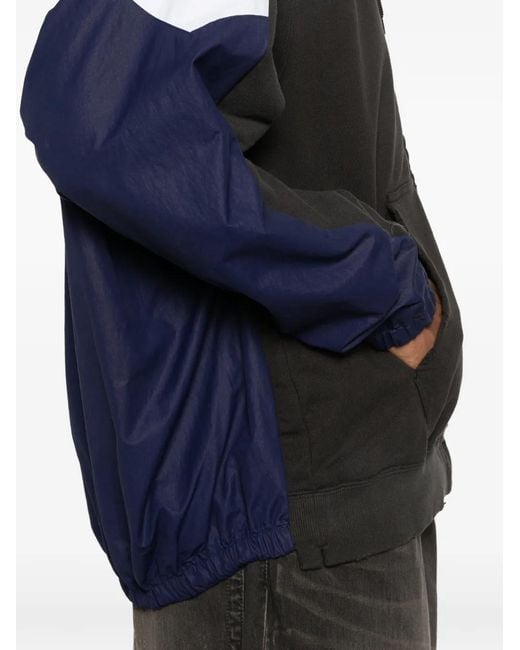 Maison Mihara Yasuhiro Black Zip-Up Panelled Jacket for men