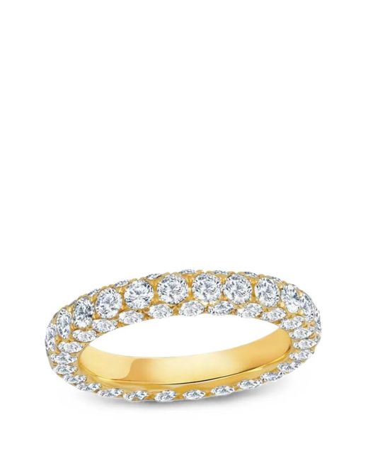 Graziela Metallic Diamond Three-Sided Band Ring
