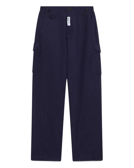 Gcds Blue Cotton Cargo Pants for men