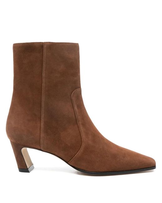 Stuart Weitzman Brown Stiefel Mit Eckiger Kappe 55Mm