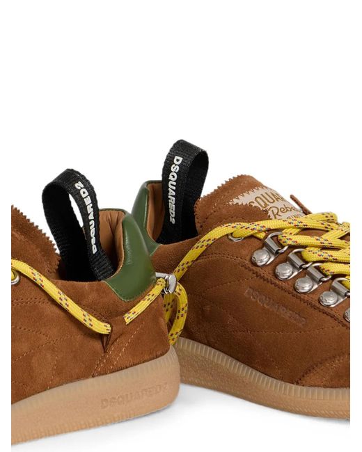 DSquared² Brown Rebels Lace-Up Sneakers for men
