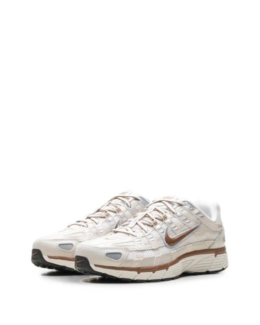 Nike White P-6000 Panelled Sneakers for men