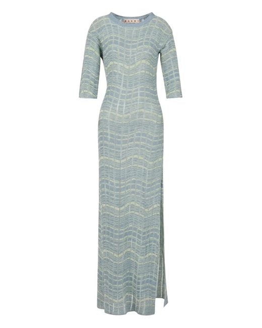 Marni Green Slit Maxi Dress